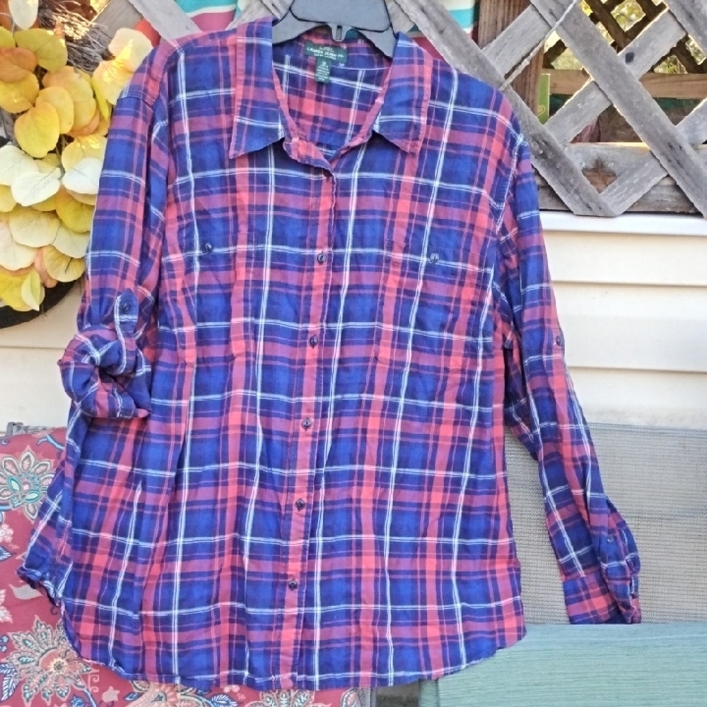 Ralph Lauren LRL Plaid Shirt in Red and Blue